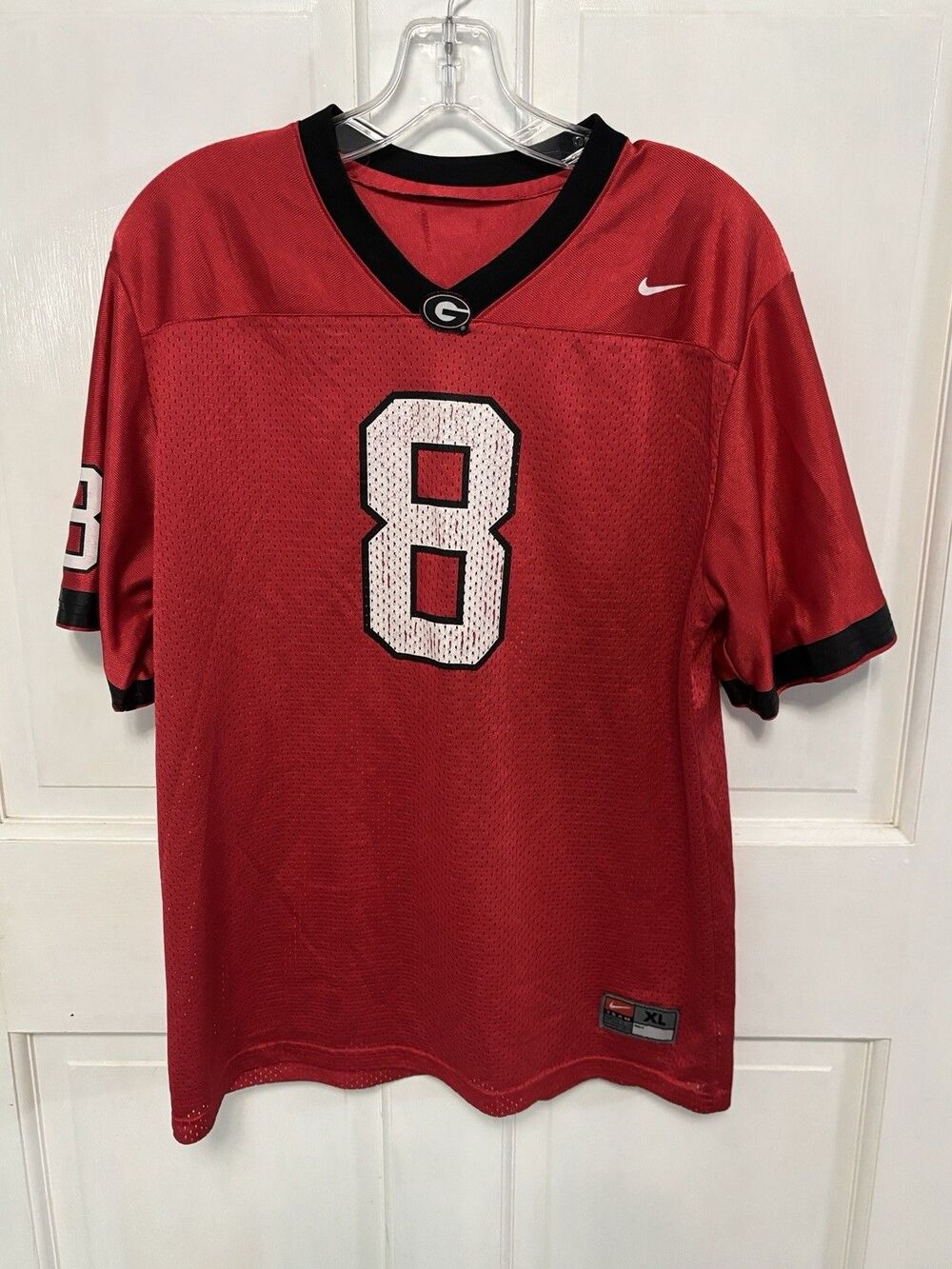 Vintage Youth Georgia Bulldogs Size XL red football jersey #8